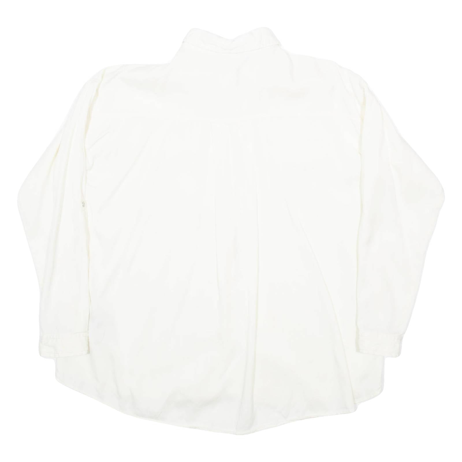 ZARA Womens Shirt Cream Collared Long Sleeve S