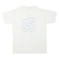 ONEITA Mens White Cotton Blend Graphic T-Shirt 2XL Short Sleeve Crew Neck