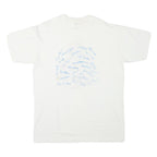 ONEITA Mens White Cotton Blend Graphic T-Shirt 2XL Short Sleeve Crew Neck