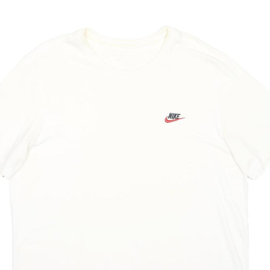 NIKE Mens White XL Short Sleeve Crew Neck Logo Graphic T-Shirt