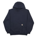 CARHARTT Mens Navy Pullover Hoodie M Workwear Cotton Blend Casual Sweatshirt