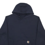CARHARTT Mens Navy Pullover Hoodie M Workwear Cotton Blend Casual Sweatshirt