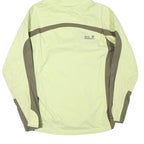 JACK WOLFSKIN Womens Yellow & Green Outdoor Jacket UK 8 Polyester Blend Zip
