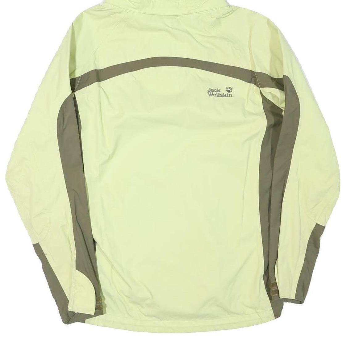 JACK WOLFSKIN Womens Yellow & Green Outdoor Jacket UK 8 Polyester Blend Zip