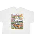 GILDAN Mens White Graffiti Weekend Print T-Shirt 2XL Short Sleeve Crew Neck