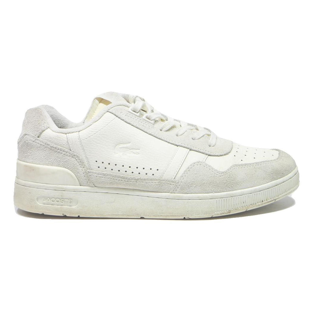 LACOSTE Court Classic Mens Low Top Trainers White Leather UK 9 Comfortable