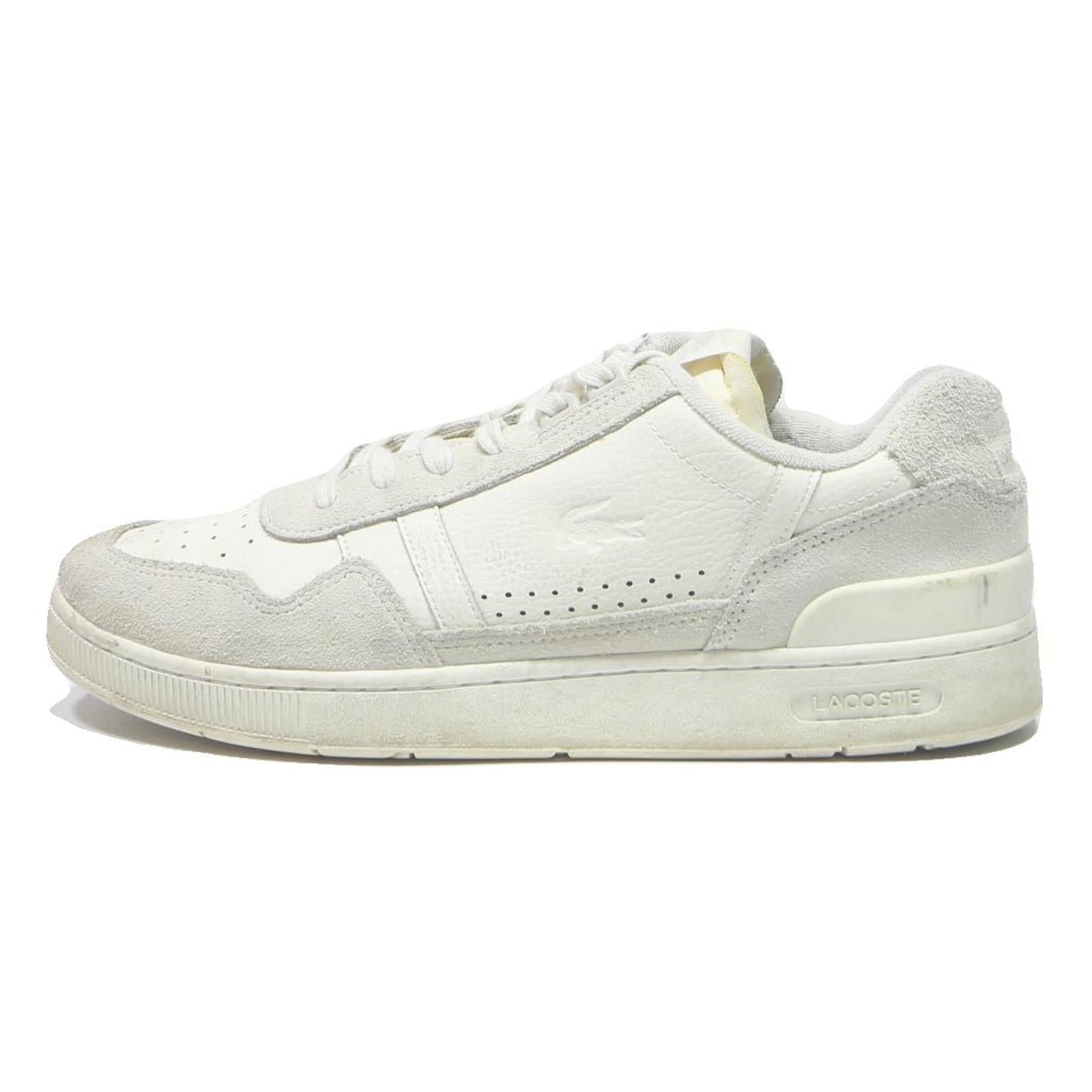 LACOSTE Court Classic Mens Low Top Trainers White Leather UK 9 Comfortable