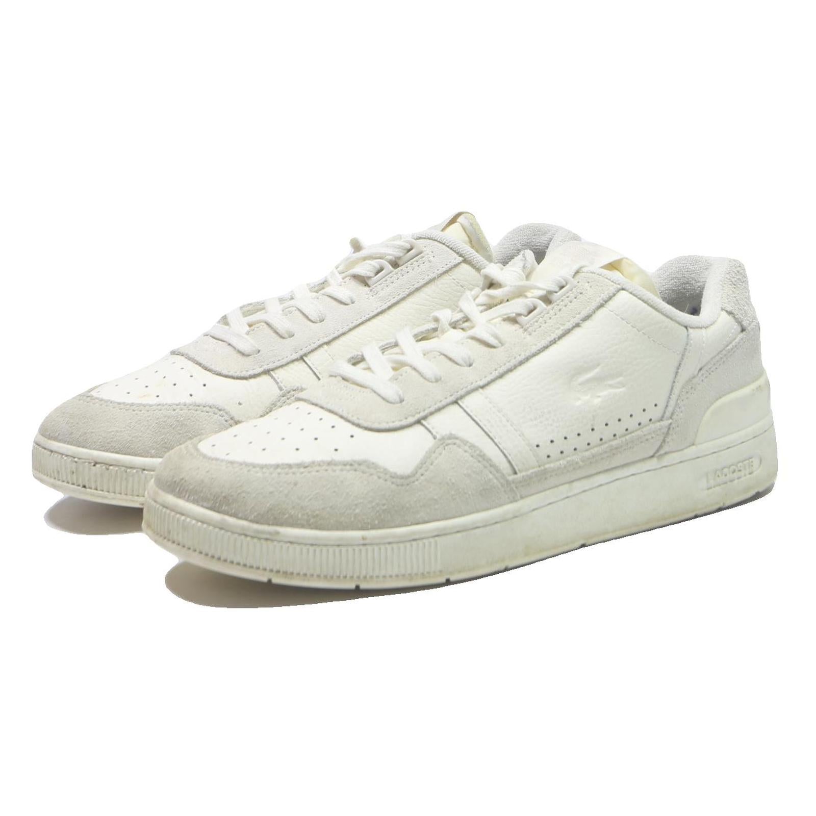 LACOSTE Court Classic Mens Low Top Trainers White Leather UK 9 Comfortable