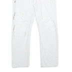 TOMMY JEANS Womens White Slim Skinny Denim Jeans W32 L26 Distressed Ripped