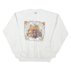 TEASE Mens White Harvest Time Produce Cotton Blend Crew Neck Sweatshirt L