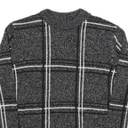 ALIA Womens Black Jumper Patterned Round Neck Basic Knit S Lightweight Soft