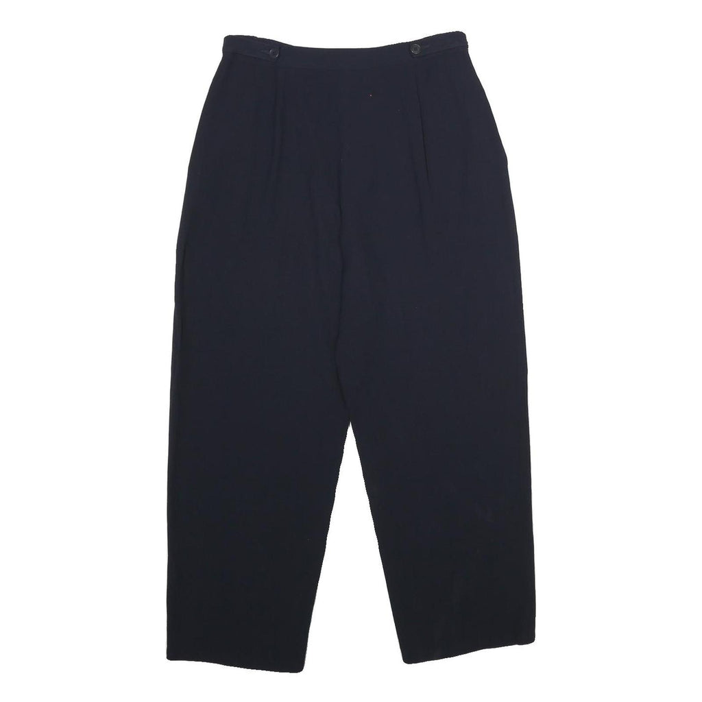 EMPORIO ARMANI Womens Regular Black Trousers W30 L28 Zip Classic Stylish