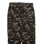 AMISU Camo Cargo Womens Trousers Green Relaxed Tapered W30 L26