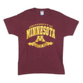 RUSSELL ATHLETIC Mens Maroon University Of Minnesota Graphic T-Shirt M Short