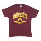 RUSSELL ATHLETIC Mens Maroon University Of Minnesota Graphic T-Shirt M Short
