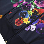 ADIDAS Womens Firebird Black Floral Track Jacket M Polyester Microfibre Zip