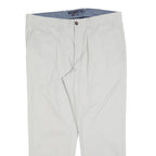 TOMMY HILFIGER Mens Cotton Blend Beige Regular Fit Straight Trousers W36 L30