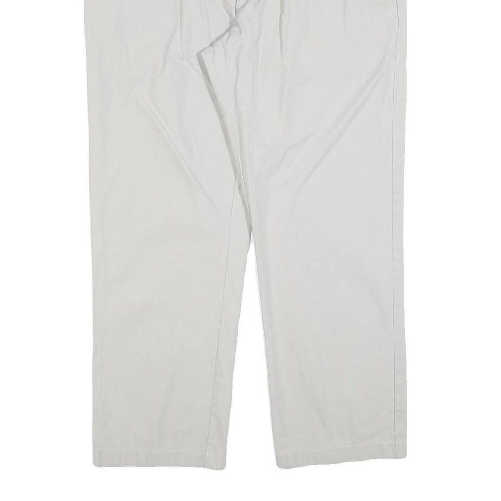 TOMMY HILFIGER Mens Cotton Blend Beige Regular Fit Straight Trousers W36 L30