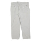 TOMMY HILFIGER Mens Cotton Blend Beige Regular Fit Straight Trousers W36 L30