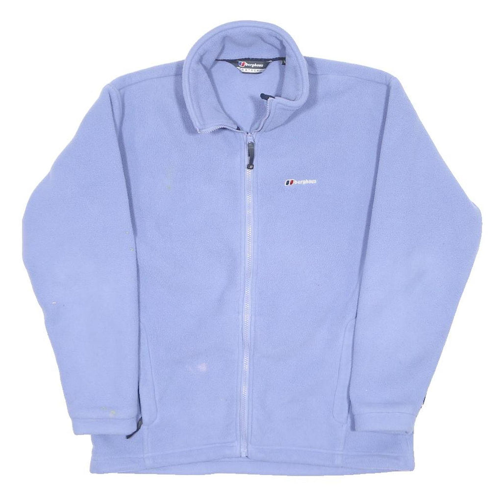 BERGHAUS Womens Blue Fleece Jacket UK 14 Zip Up Casual Outdoor Lightweight Soft