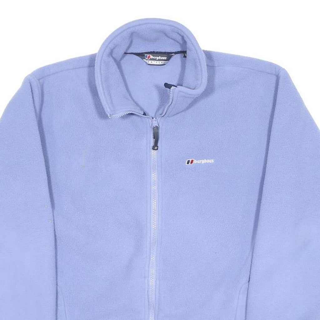 BERGHAUS Womens Blue Fleece Jacket UK 14 Zip Up Casual Outdoor Lightweight Soft