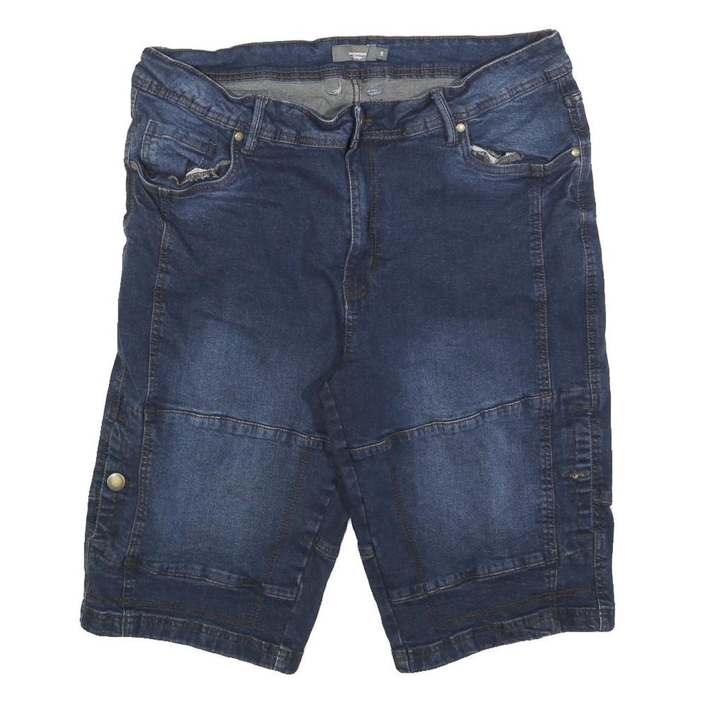 MOUNTAIN RIDGE Mens Denim Blue Casual Shorts XL W38 Cotton Blend