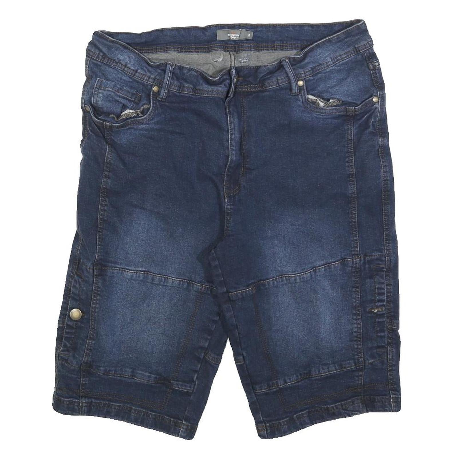 MOUNTAIN RIDGE Mens Denim Blue Casual Shorts XL W38 Cotton Blend