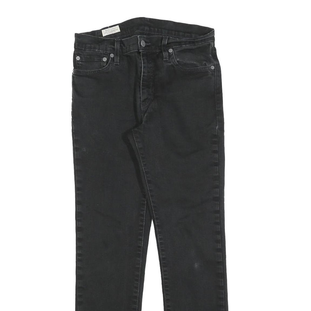 LEVI'S 511 Slim Mens Black Slim Skinny Denim Medium W30 L30 Zip Jeans