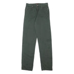 PEPE JEANS Mens Cotton Green Slim Straight Trousers W27 L32 Casual Zip