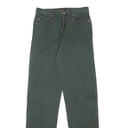 PEPE JEANS Mens Cotton Green Slim Straight Trousers W27 L32 Casual Zip