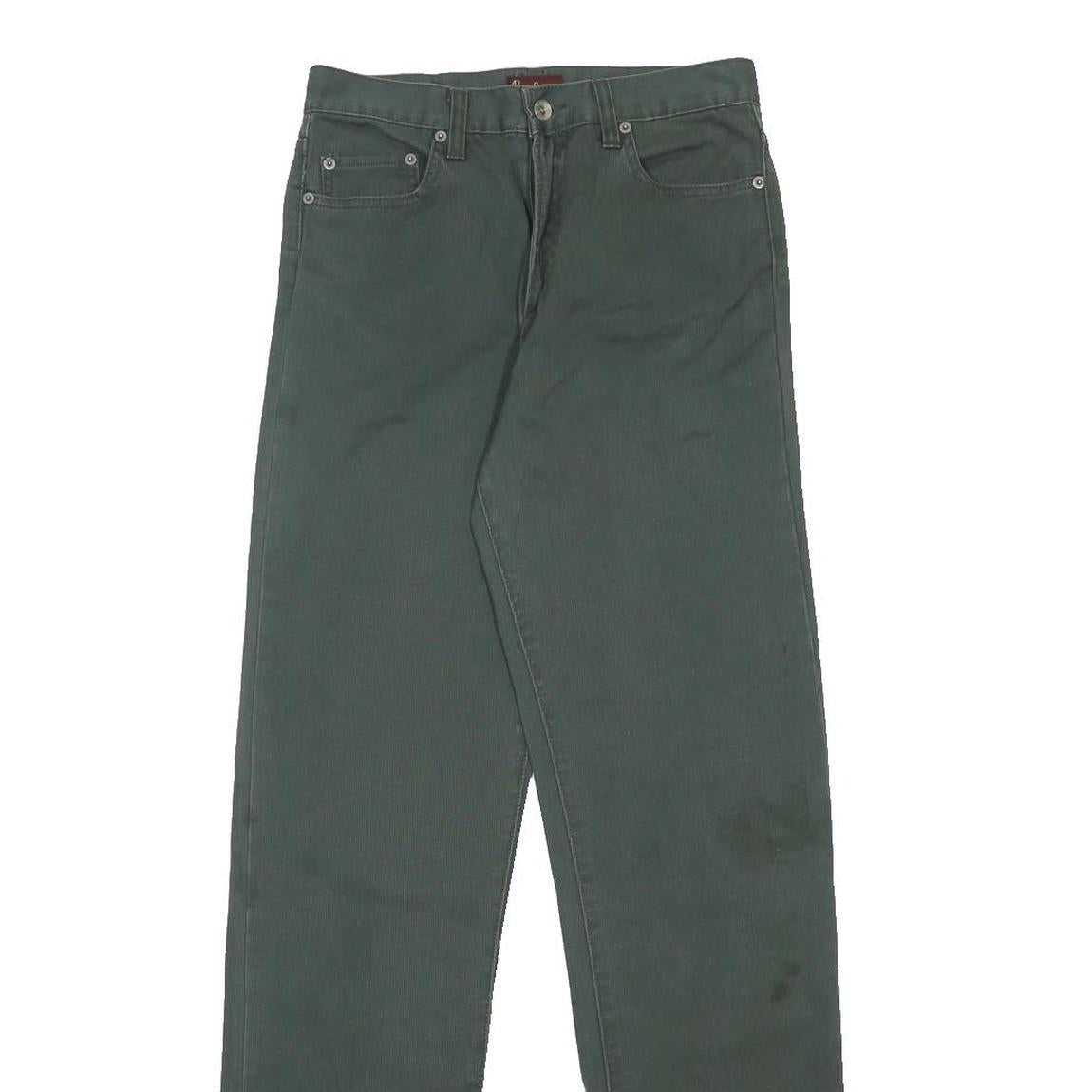 PEPE JEANS Mens Cotton Green Slim Straight Trousers W27 L32 Casual Zip
