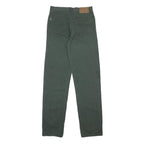 PEPE JEANS Mens Cotton Green Slim Straight Trousers W27 L32 Casual Zip