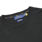 POLO RALPH LAUREN Mens Black Plain Crew Neck Basic Knit S Cotton Jumper