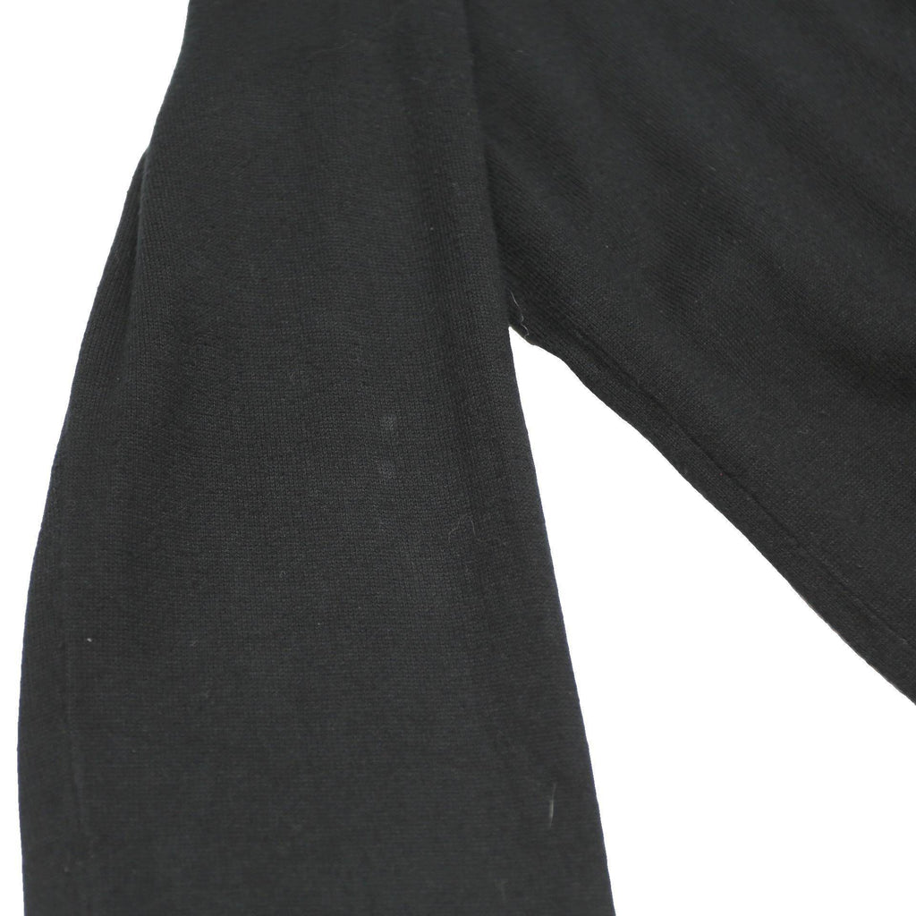 POLO RALPH LAUREN Mens Black Plain Crew Neck Basic Knit S Cotton Jumper