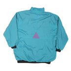 Womens Blue & Purple Nylon Button Jacket L Plain Size L Lightweight Retro