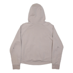 NIKE Womens Beige Full Zip Hoodie M Cotton Blend Casual Sportswear