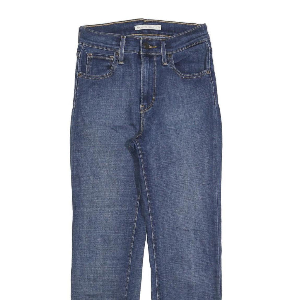 LEVI'S 724 Womens Jeans Blue Regular Straight Denim Medium W26 L26 Classic Fit