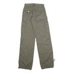 DANIEL Womens Regular Fit Olive Green Cotton Blend Zip Cargo Trousers W26 L34