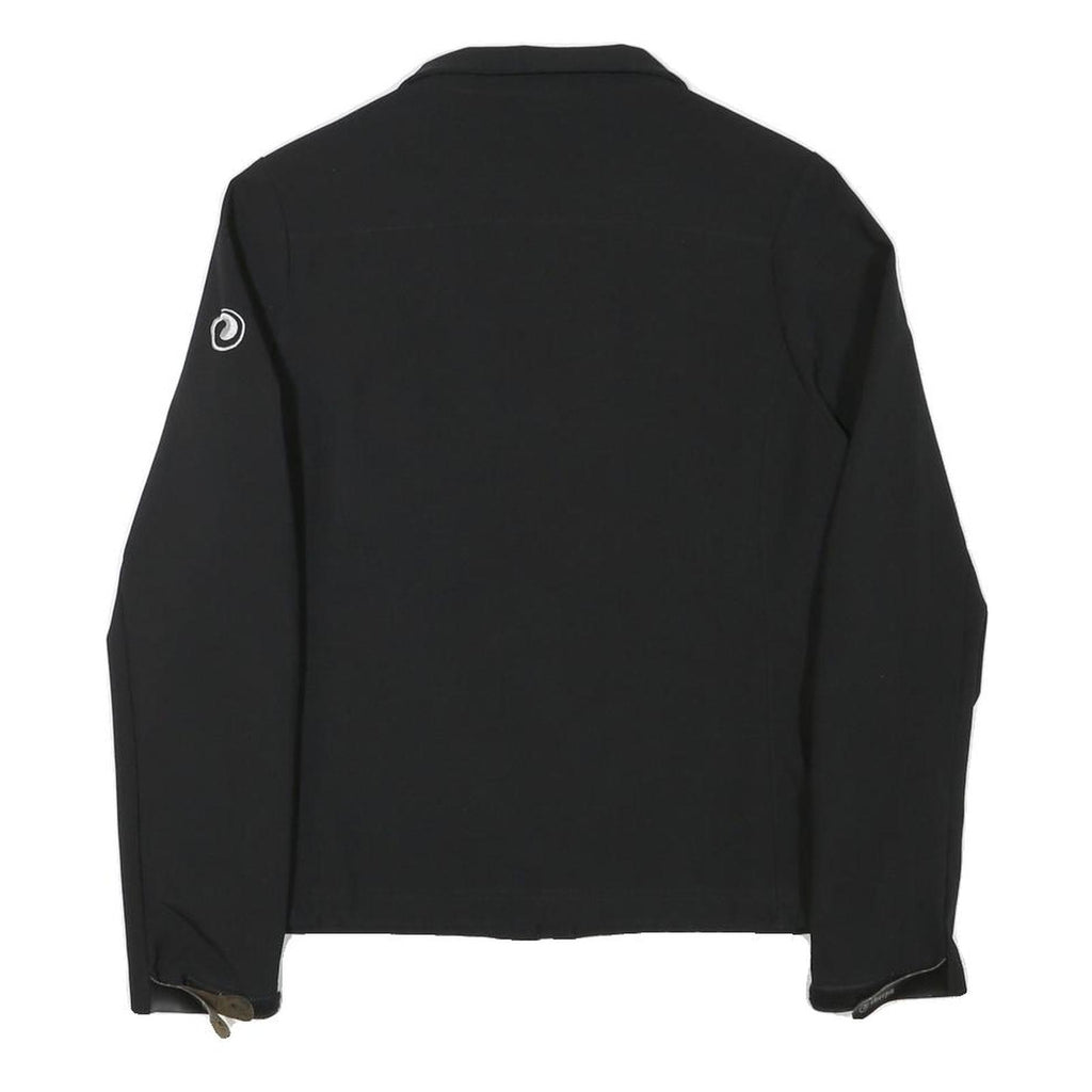 SHERPA Womens Black Zip Jacket S Polyester Blend Plain Outdoor Casual