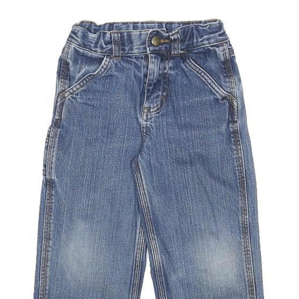 CARHARTT Boys Jeans Blue Regular Straight Denim Medium W20 L15 Classic Pocket