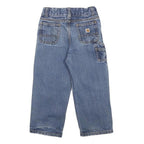 CARHARTT Boys Jeans Blue Regular Straight Denim Medium W20 L15 Classic Pocket