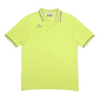 KAPPA Mens Yellow Polo Shirt L Cotton Short Sleeve Classic Logo Casual