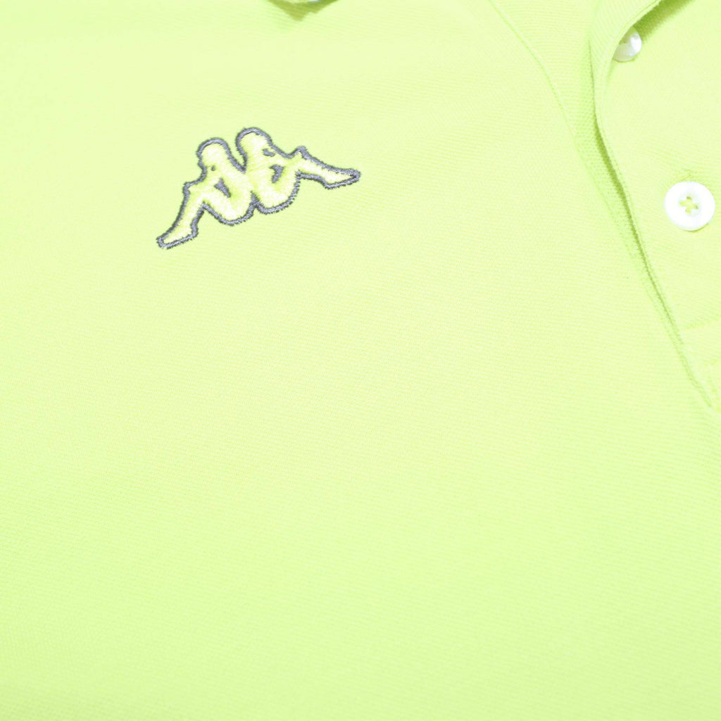 KAPPA Mens Yellow Polo Shirt L Cotton Short Sleeve Classic Logo Casual