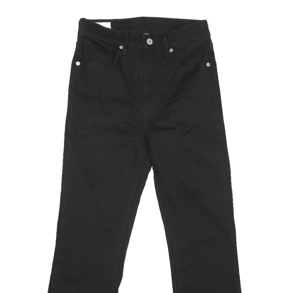 LEVI'S Womens Jeans Black Regular Straight Denim Medium W26 L25 Classic Zip