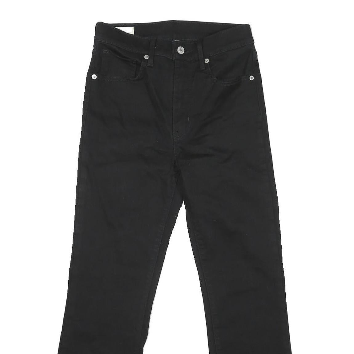 LEVI'S Womens Jeans Black Regular Straight Denim Medium W26 L25 Classic Zip