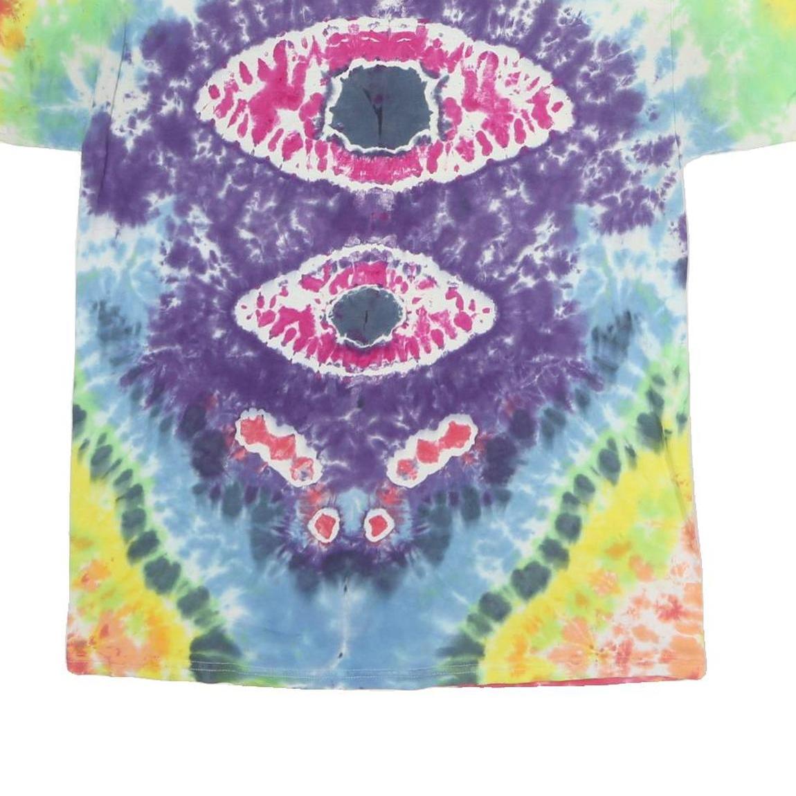 Mens Multi-Coloured Tie Dye T-Shirt M Short Sleeve Crew Neck Cotton Graphic