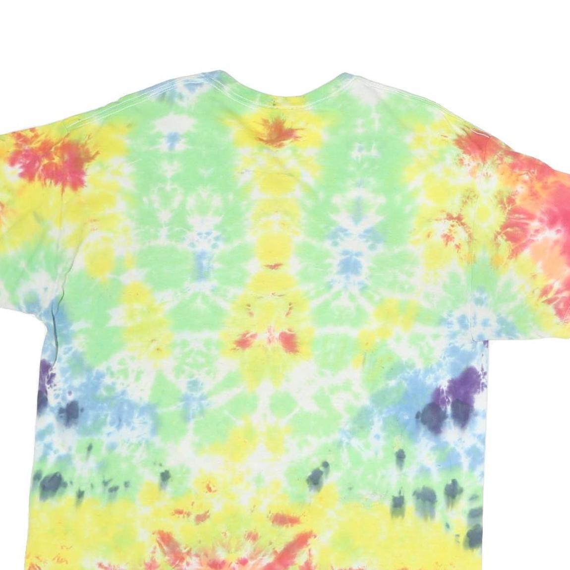 Mens Multi-Coloured Tie Dye T-Shirt M Short Sleeve Crew Neck Cotton Graphic