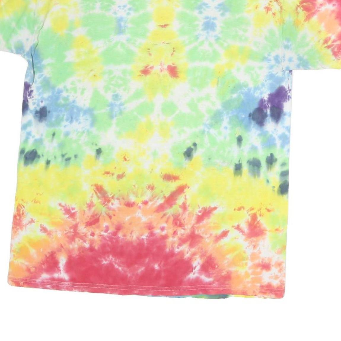 Mens Multi-Coloured Tie Dye T-Shirt M Short Sleeve Crew Neck Cotton Graphic