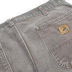 CARHARTT Mens Relaxed Brown Cotton Workwear Trousers W36 L27 Utility Zip Closure