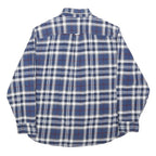 JACHS Mens Blue & White Check Shirt XL Button Closure Casual Workwear